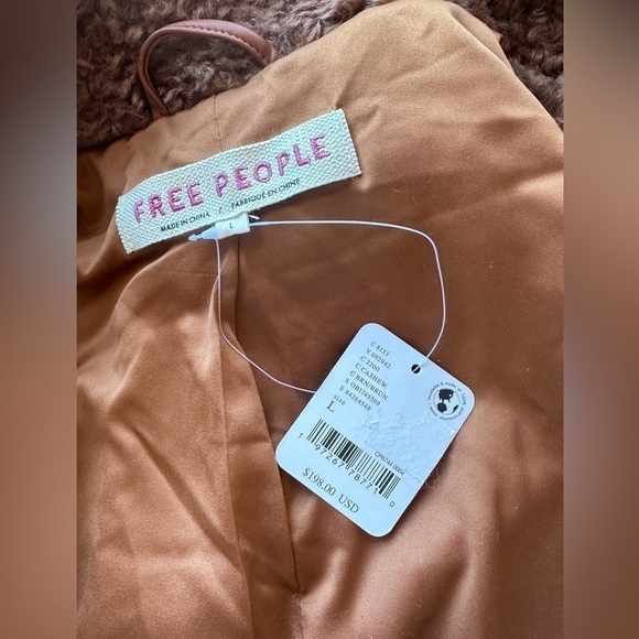 NWT Free People Cozy Time Vest in Cashew - Picture 9 of 9